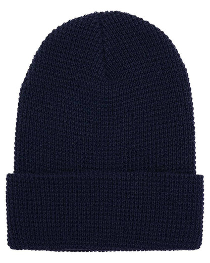 Unisex Waffle Cuffed Beanie – Classic Knit Winter Hat