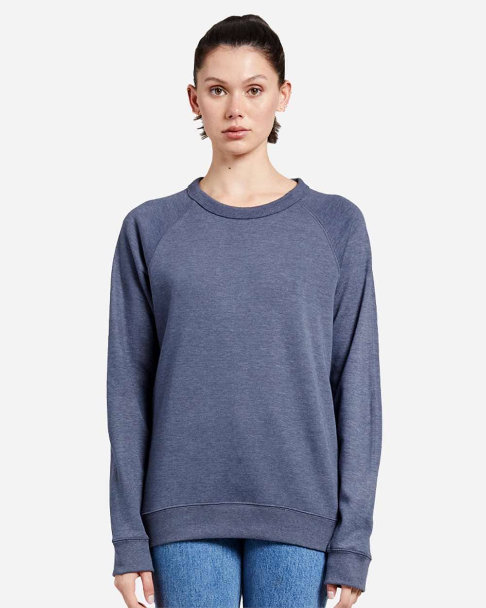 Lane Seven Unisex Lightweight Loopback Terry Crewneck
