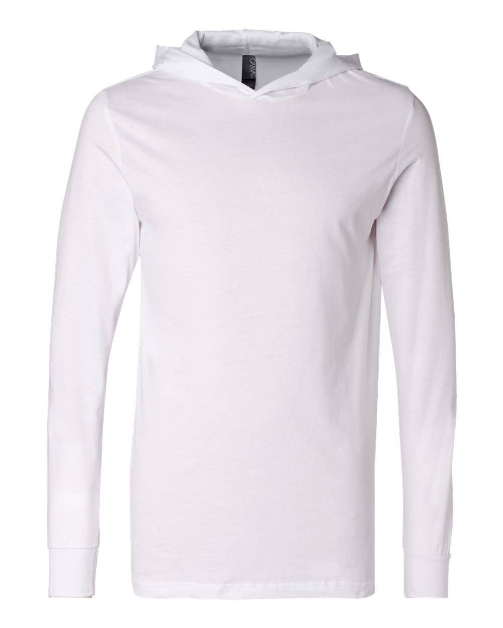 Unisex Jersey Hooded Long Sleeve Tee – Lightweight Comfort