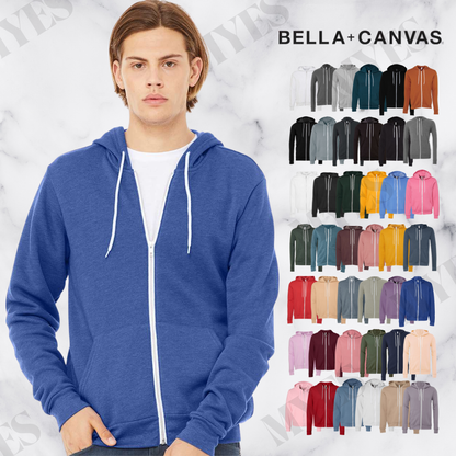 Unisex Sponge Fleece Full-Zip Hoodie | Comfort Soft Cotton