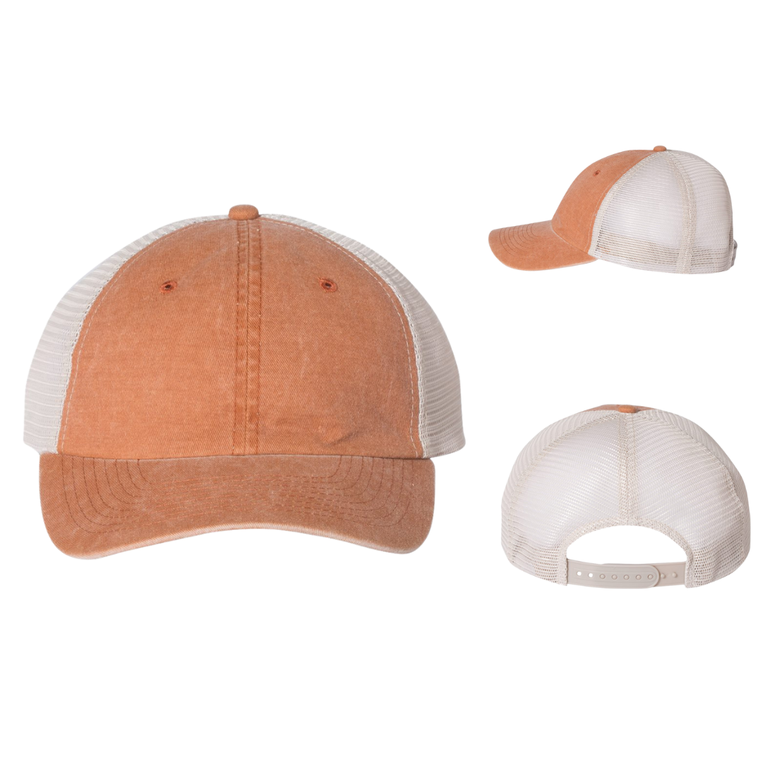 Vintage Style Pigment-Dyed Trucker Hat – Adjustable Fit
