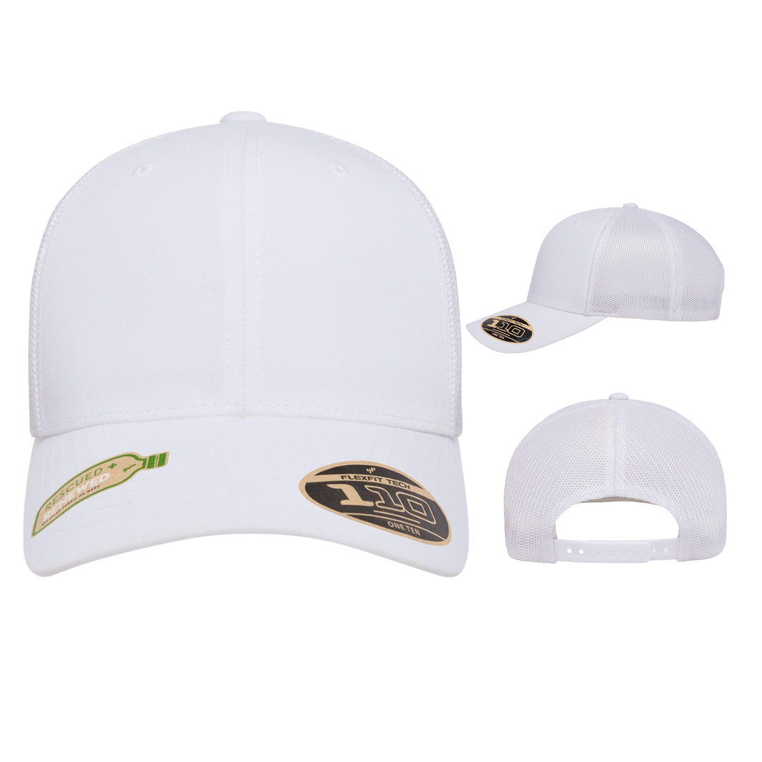 Flexfit 110R® Recycled Mesh Cap | Adjustable Snapback Hat