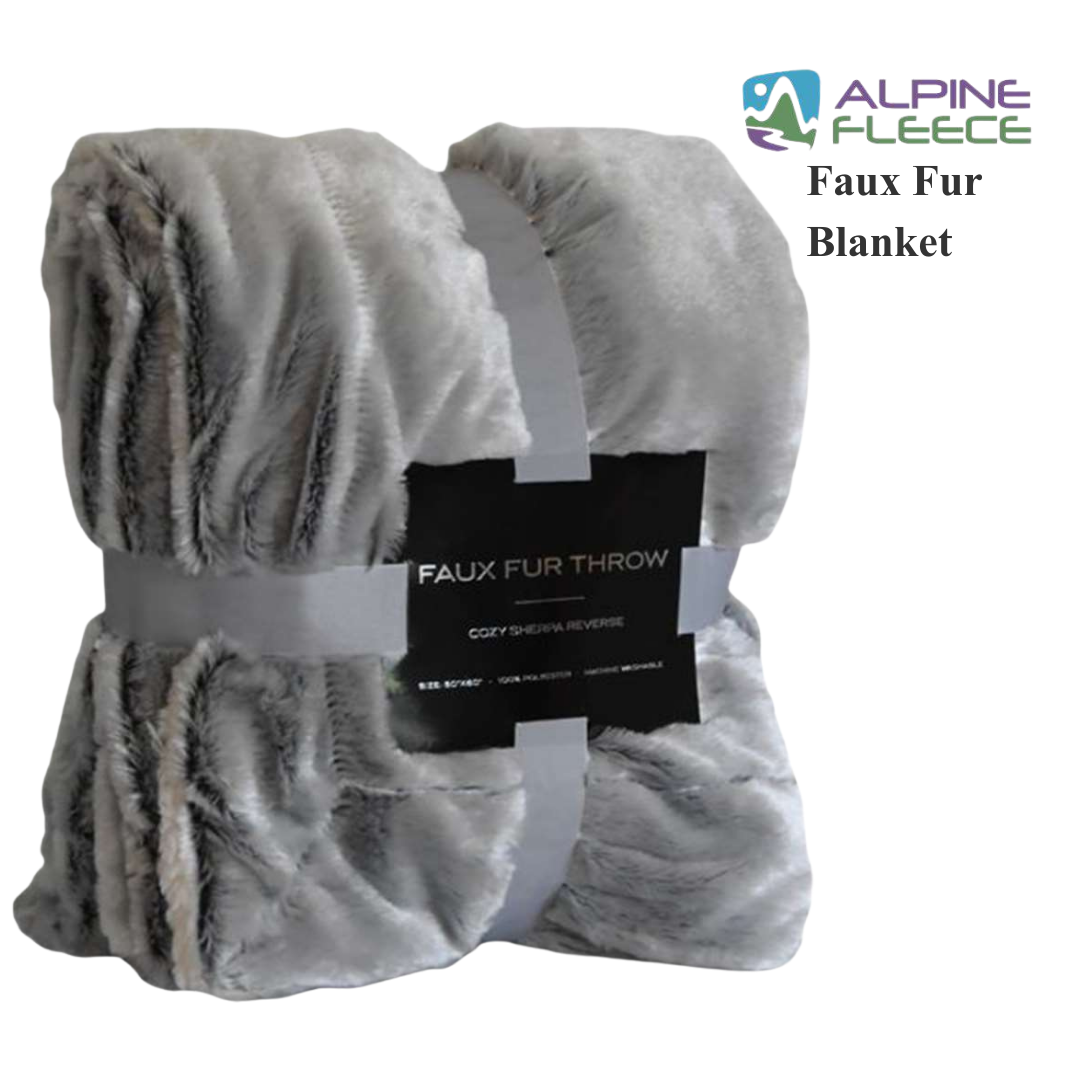 Lux Faux Fur Throw Blanket | Ultra Soft Cozy Home Essential