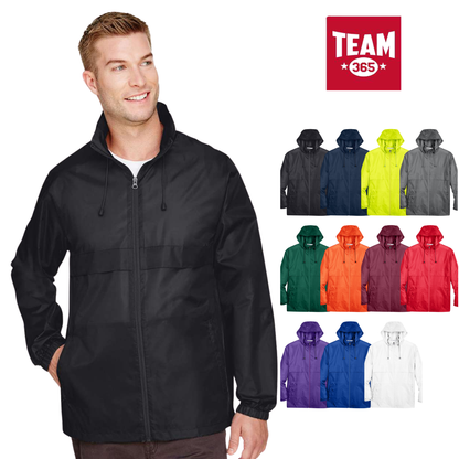 Unisex Lightweight Hooded Windbreaker Jacket Water-Resistant