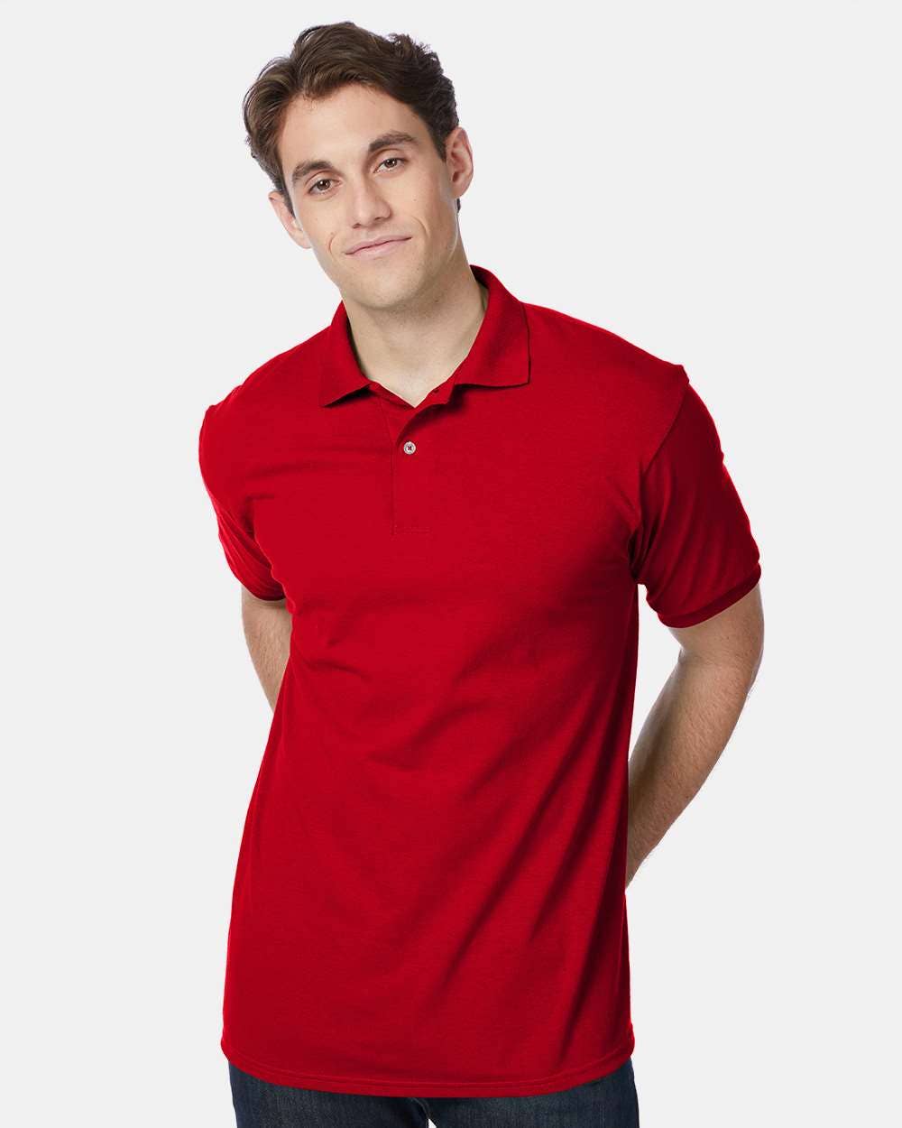 Hanes EcoSmart Polo Shirt | Cotton-Poly Jersey | Classic Fit