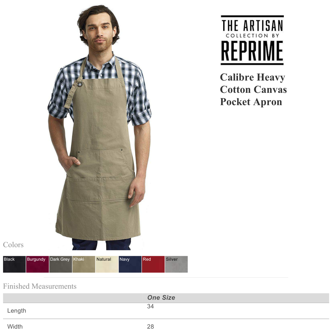 Artisan Heavy Cotton Apron – Adjustable Neck and Multi-Pocke