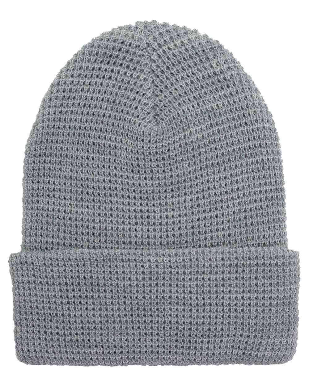 Unisex Waffle Cuffed Beanie – Classic Knit Winter Hat