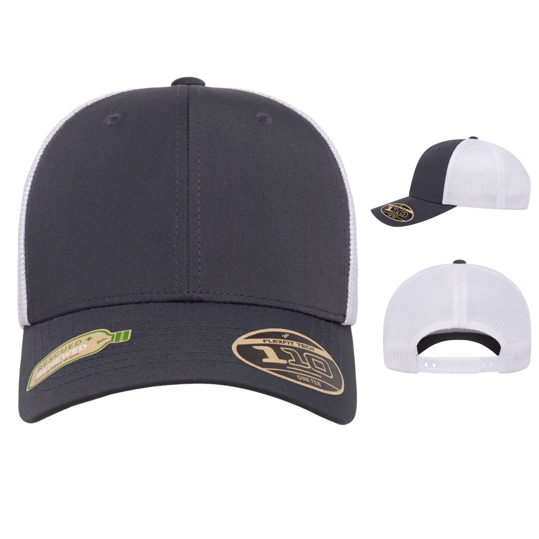 Flexfit 110R® Recycled Mesh Cap | Adjustable Snapback Hat