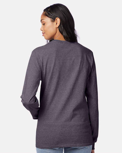 Hanes Long Sleeve Tee | 100% Cotton Classic Soft & Comfort