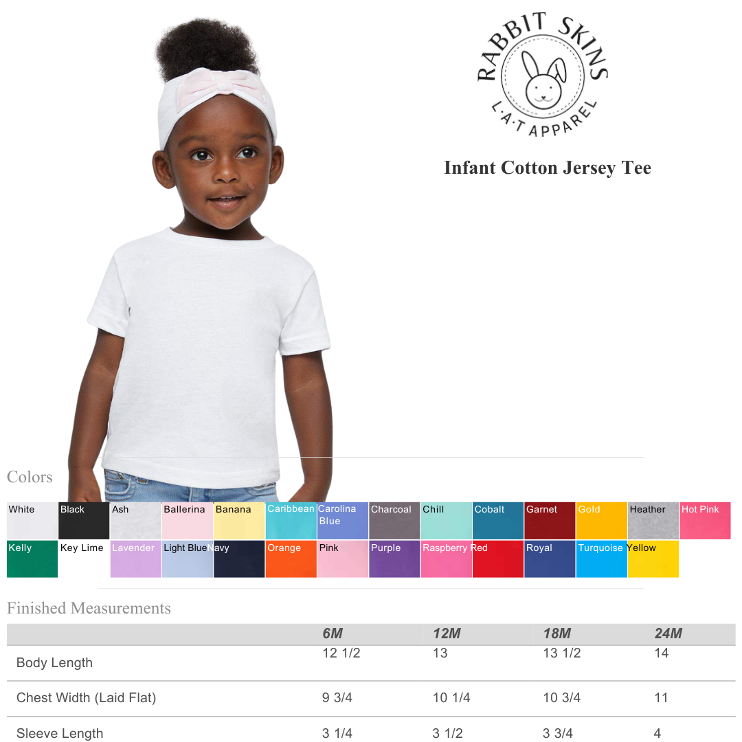 Rabbit Skins Infant Cotton Jersey T-Shirt Soft & Durable