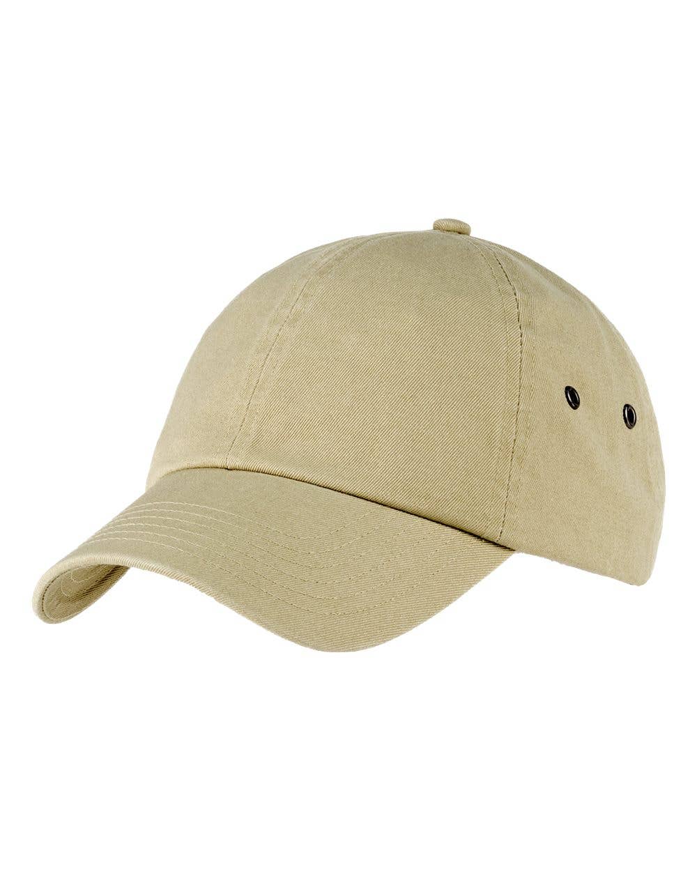 Washed Cotton Baseball Cap Unstructured Low Profile Hat