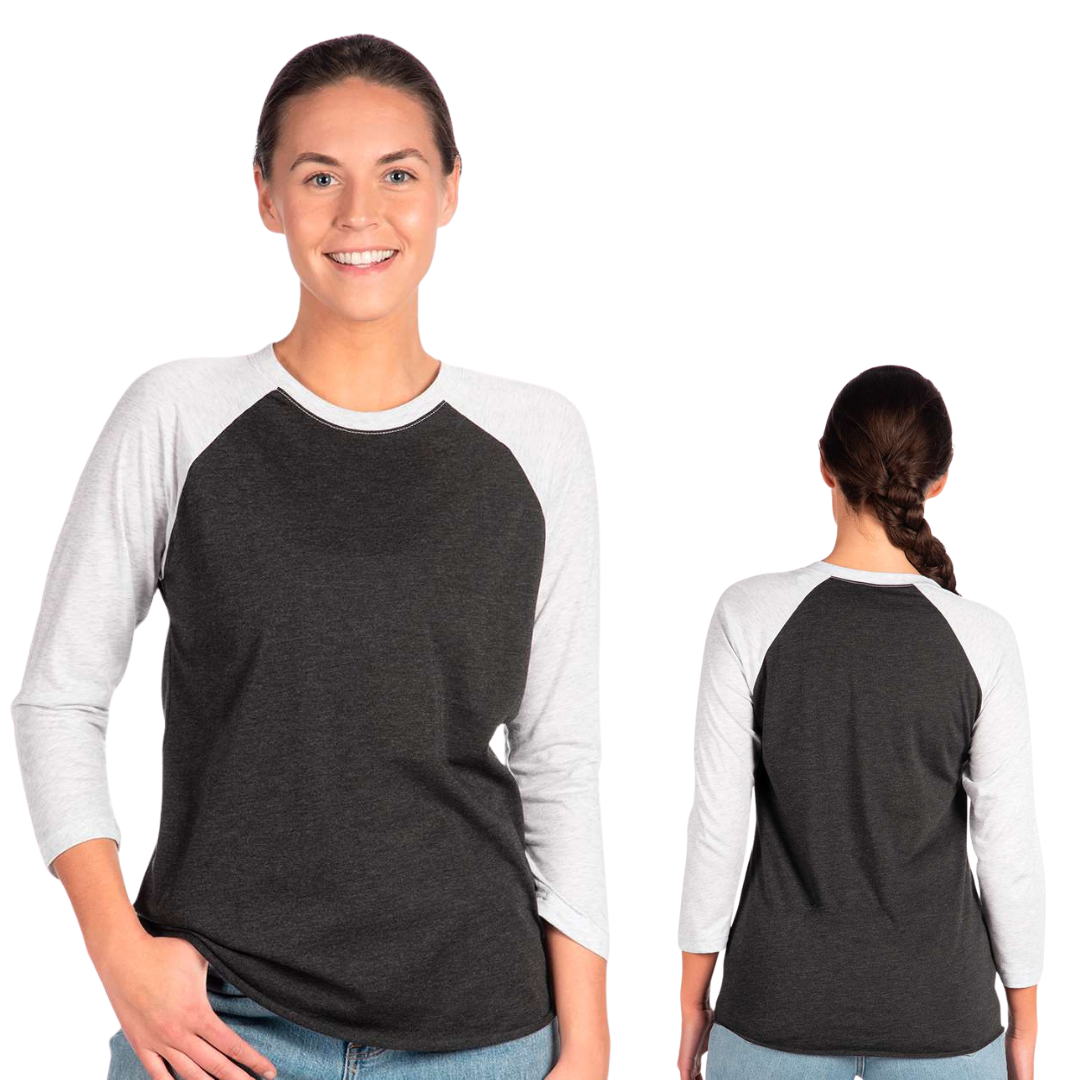 Next Level Unisex Everyday Unisex 3/4 Sleeve Raglan Tee