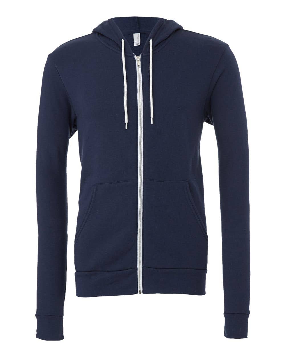 Unisex Sponge Fleece Full-Zip Hoodie | Comfort Soft Cotton