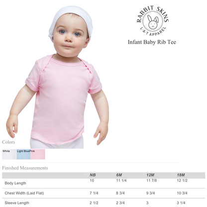 Rabbit Skins Premium Infant Baby Rib Tee Lightweight Cotton