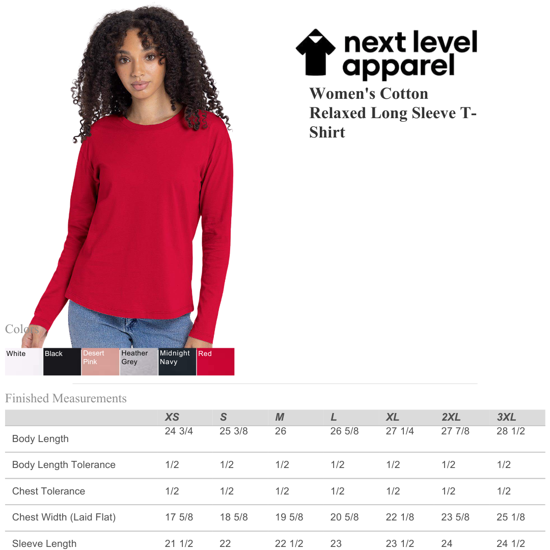 Women’s Relaxed Fit Long Sleeve Cotton T-Shirt