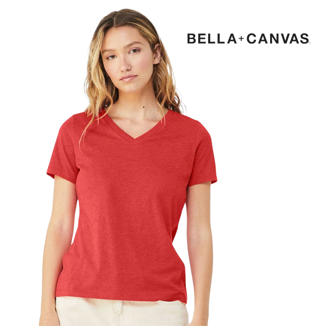 Bella+Canvas Women’s Heather CVC V-Neck Tee