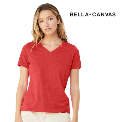 Bella+Canvas Women’s Heather CVC V-Neck Tee