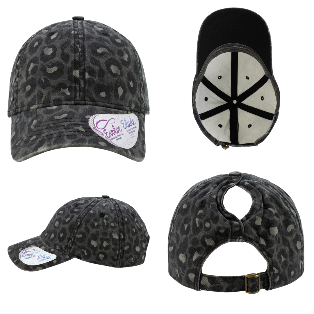 Women’s Vintage-Style Washed Print Baseball Cap | Adjustable