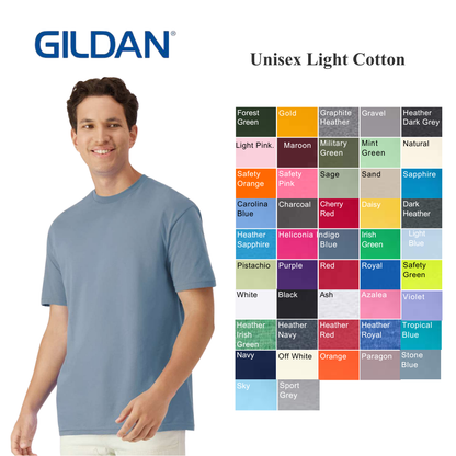 Gildan Light Cotton Tee – Lightweight Unisex Style