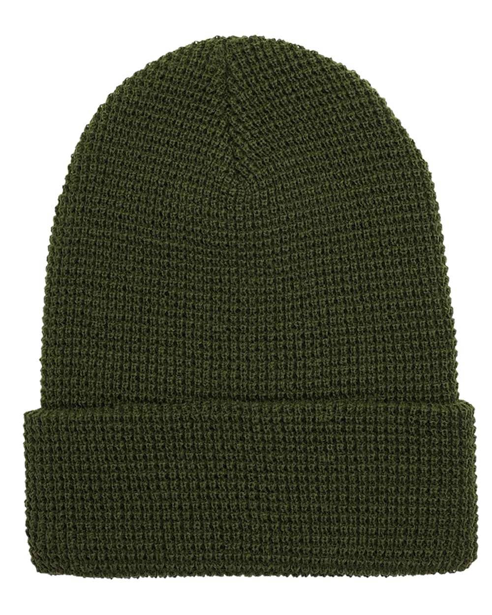 Unisex Waffle Cuffed Beanie – Classic Knit Winter Hat