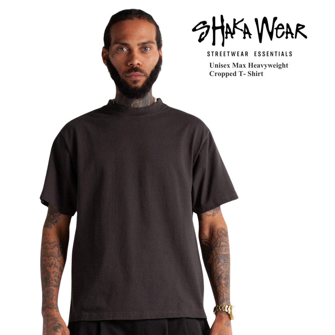 Shaka Wear Heavyweight Cropped T-Shirt – Boxy Fit Streetwear
