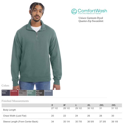 ComfortWash Unisex Quarter-Zip Pullover | Soft Vintage Feel