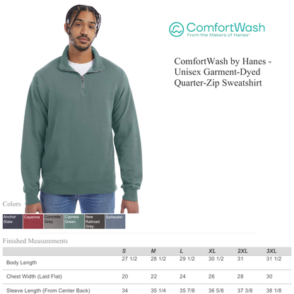 ComfortWash Quarter-Zip Pullover | Premium Garment-Dyed Flee