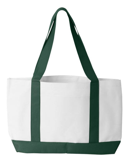 Classic Canvas-Feel Tote | Large Carry Bag with Exterior Poc