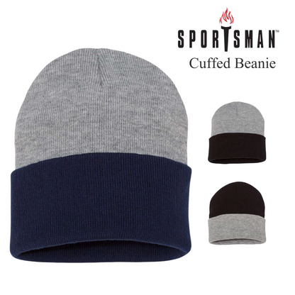 Sportsman 12” Two-Tone Color Blocked Cuffed Beanie