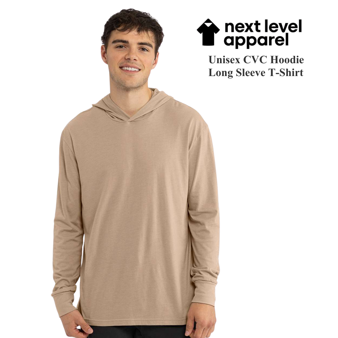 Next Level Unisex Lightweight Hooded Long Sleeve T-Shirt