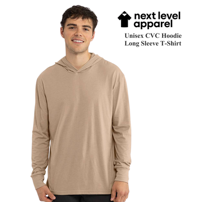 Next Level Unisex Lightweight Hooded Long Sleeve T-Shirt