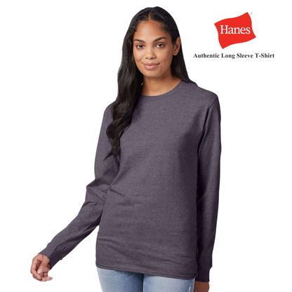 Hanes Long Sleeve Tee | 100% Cotton Classic Soft & Comfort