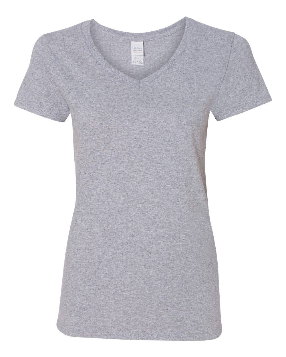 Gildan 5V00L Women’s Heavy Cotton Semi-Fitted V-Neck T-Shirt