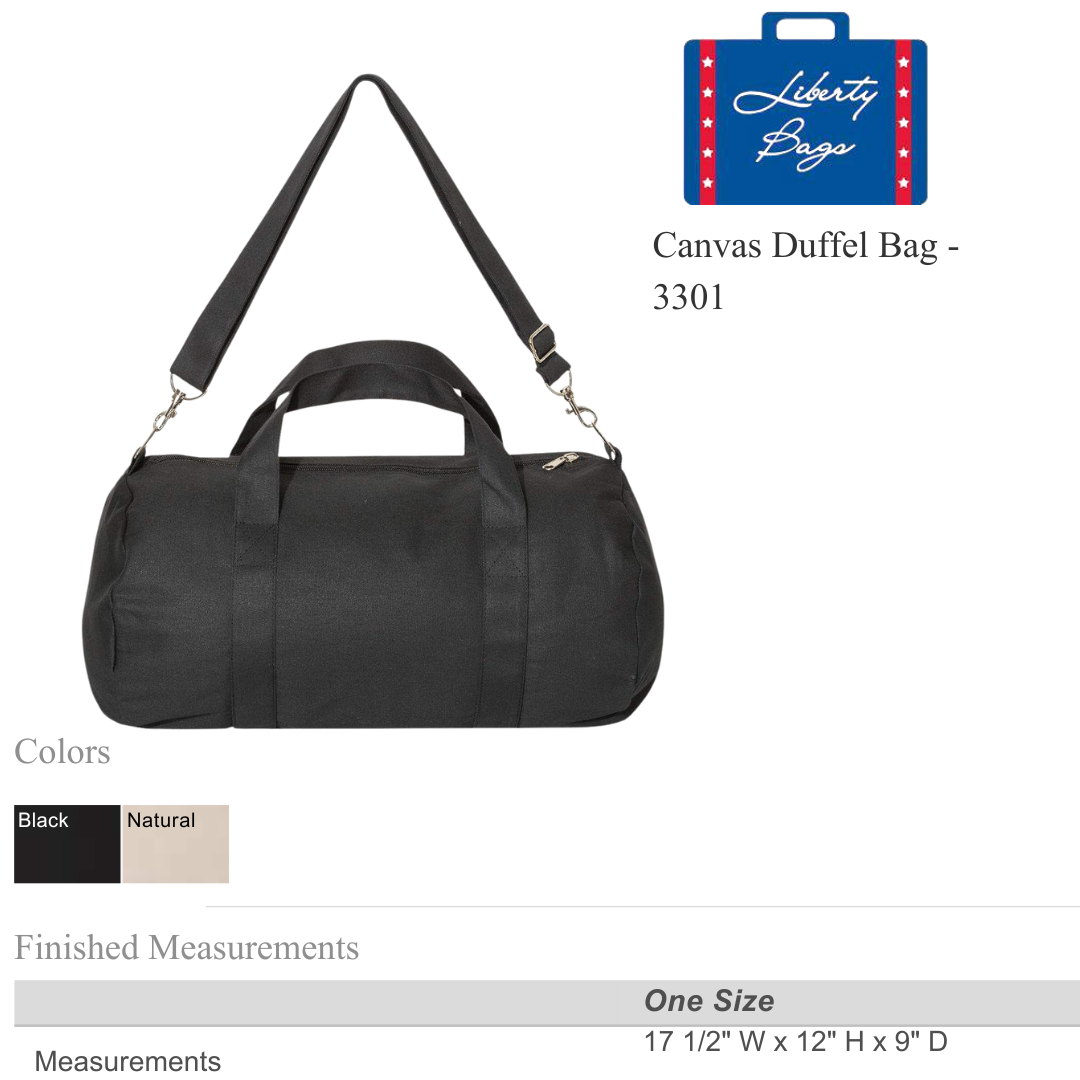 Premium Canvas Duffel Bag | Reinforced Handles Travel & Gym