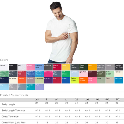 Unisex Light Cotton T-Shirt Gildan 3000 Bulk