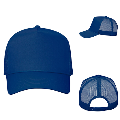 Structured Five-Panel Trucker Hat With Mesh Back Adjustable