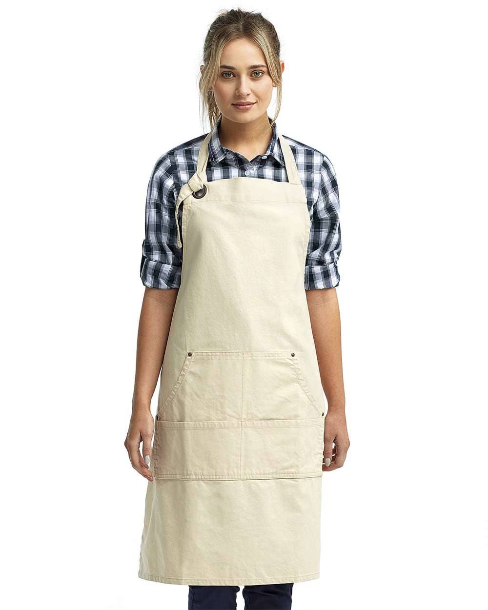 Artisan Heavy Cotton Apron – Adjustable Neck and Multi-Pocke