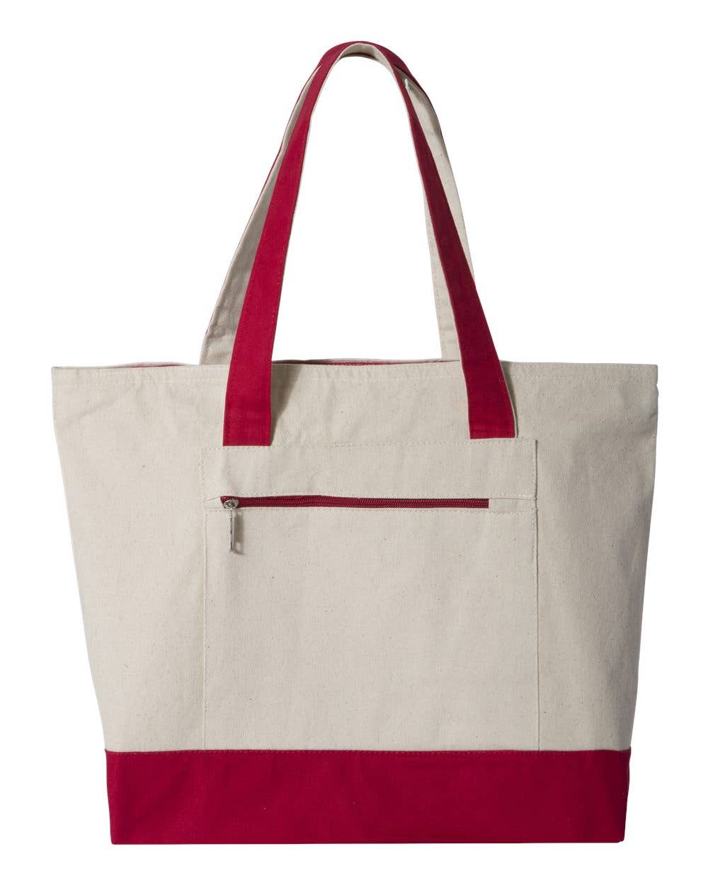 Large Zippered Canvas Tote Bag – Heavyweight Everyday Carry