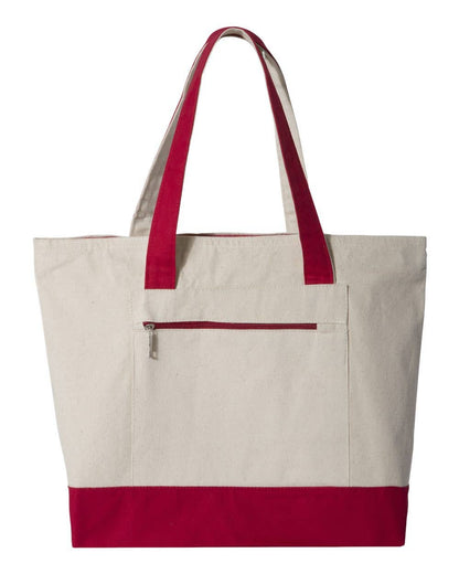 Large Zippered Canvas Tote Bag – Heavyweight Everyday Carry