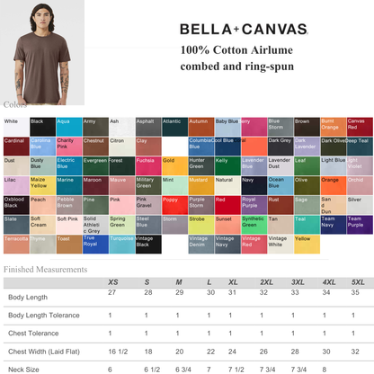 Unisex Jersey Tee – Bella + Canvas Soft Airlume Cotton