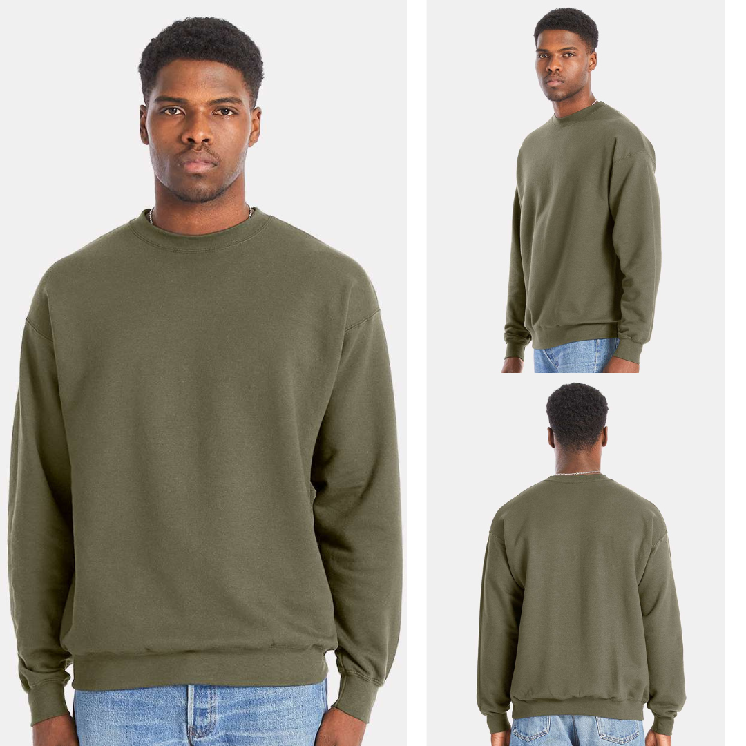 Hanes Fleece Crewneck Sweatshirt – Soft Cotton Midweight