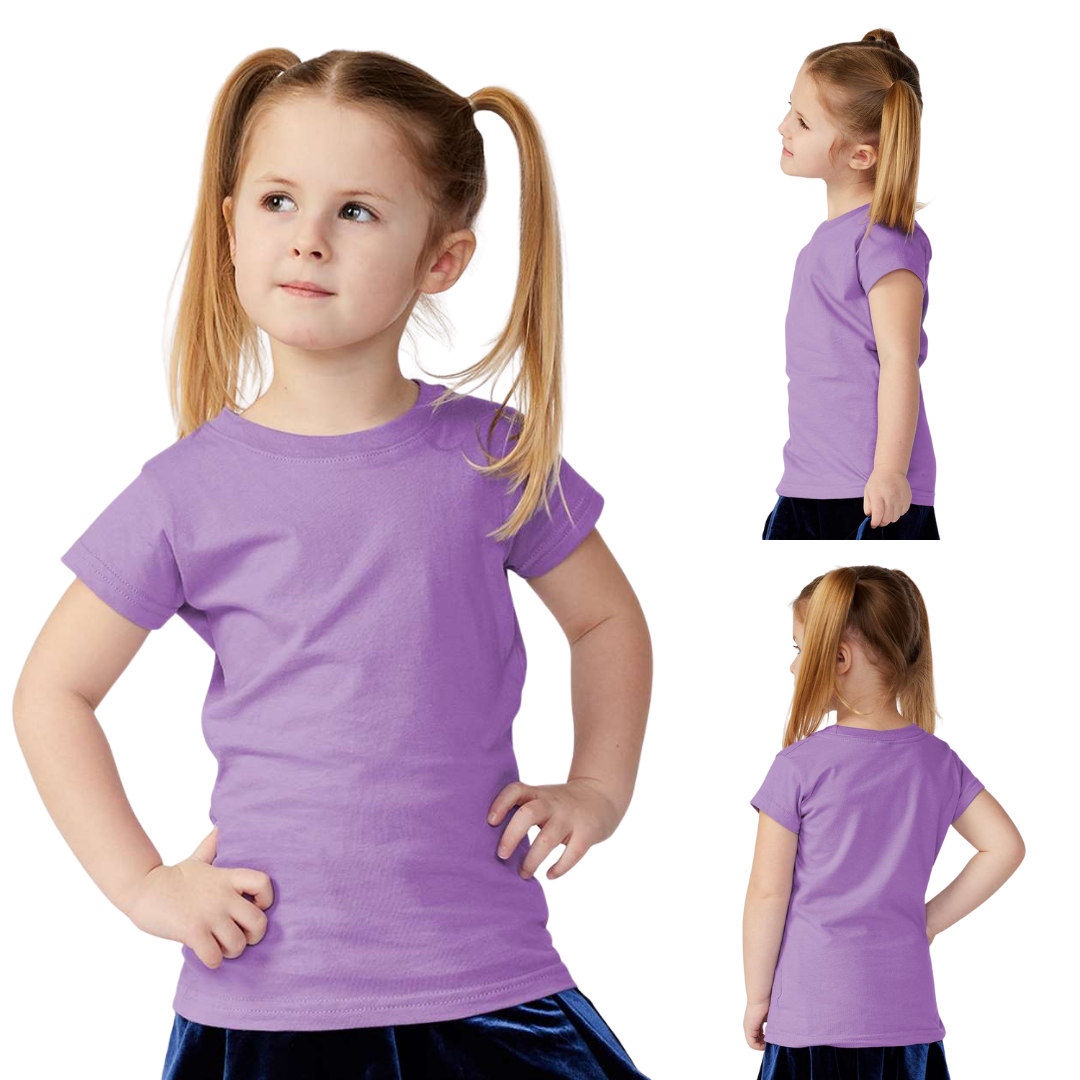 Toddler Girls Fine Jersey T-Shirt Soft Cotton Tee 2T–5/6