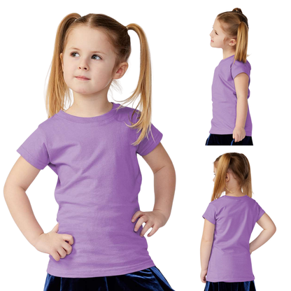 Toddler Girls Fine Jersey T-Shirt Soft Cotton Tee 2T–5/6
