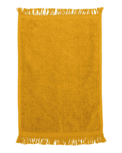 Q-Tees Fringed Fingertip Towel – 11” x 18” Cotton Towel