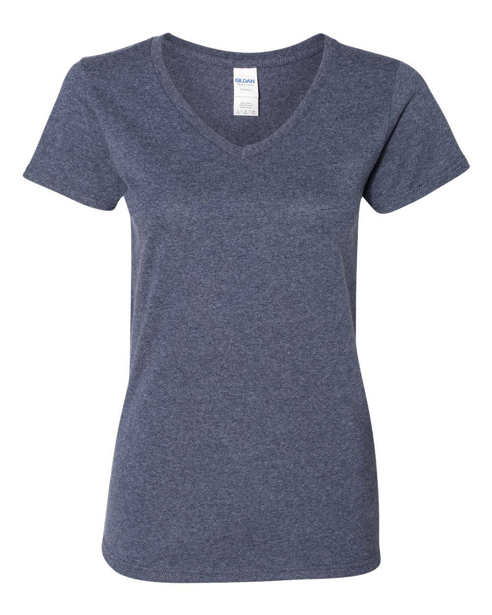Gildan 5V00L Women’s Heavy Cotton Semi-Fitted V-Neck T-Shirt