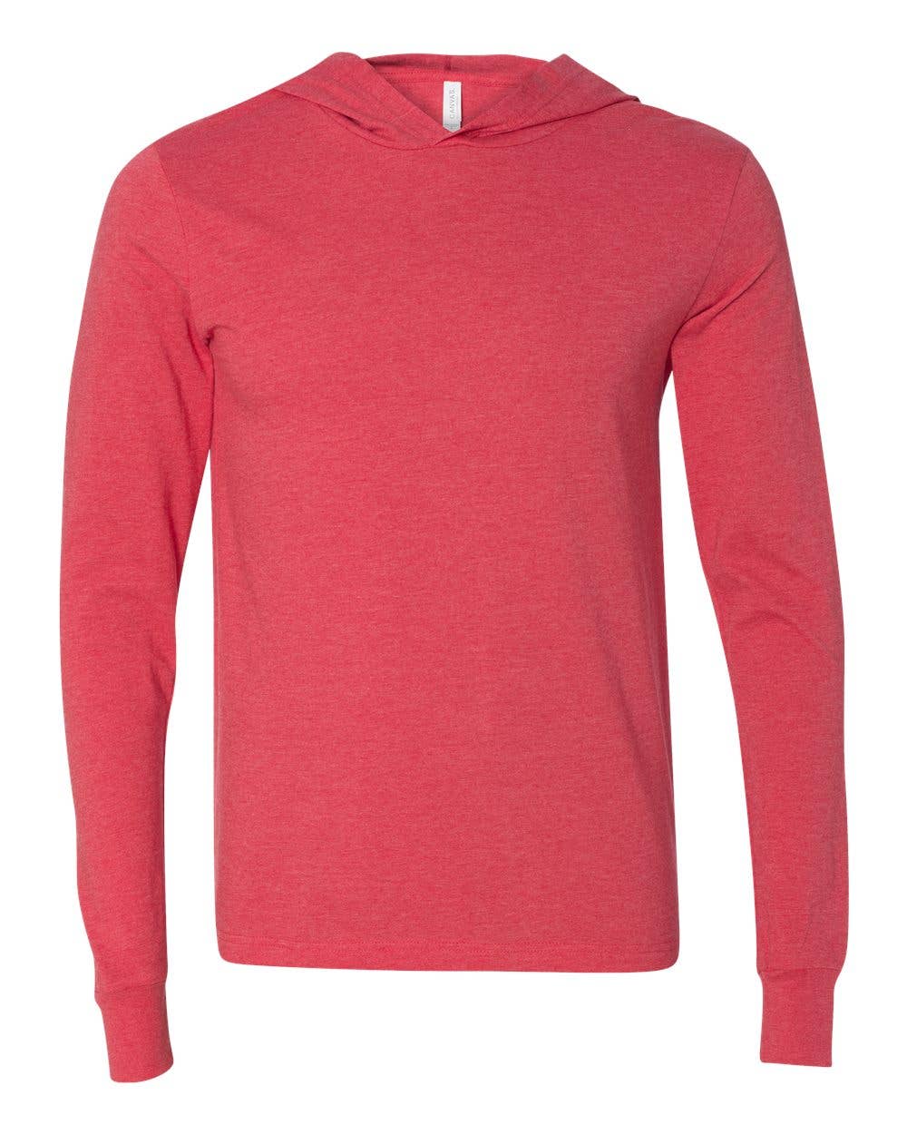 Unisex Jersey Hooded Long Sleeve Tee – Lightweight Comfort
