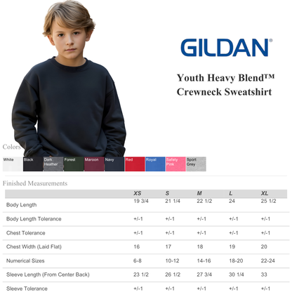 Gildan Youth Unisex Heavy Blend Crewneck Sweatshirt