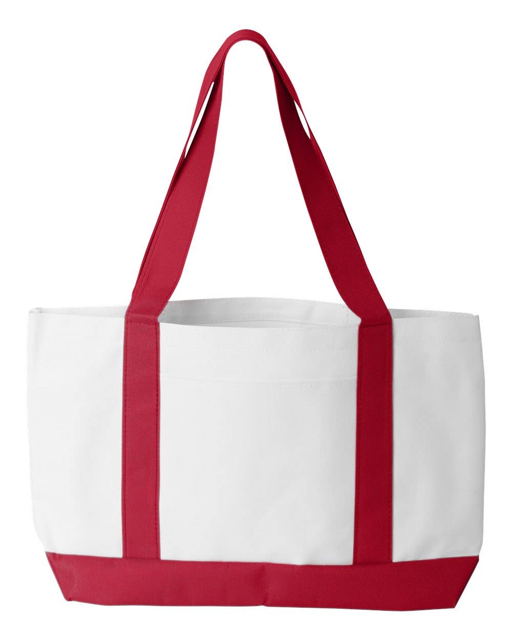 Classic Canvas-Feel Tote | Large Carry Bag with Exterior Poc