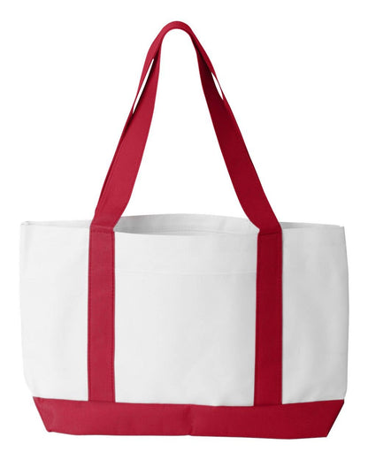 Classic Canvas-Feel Tote | Large Carry Bag with Exterior Poc
