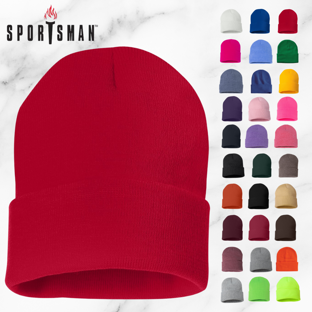 Premium 12” Cuffed Knit Beanie – Warm, Soft & Unisex Winter
